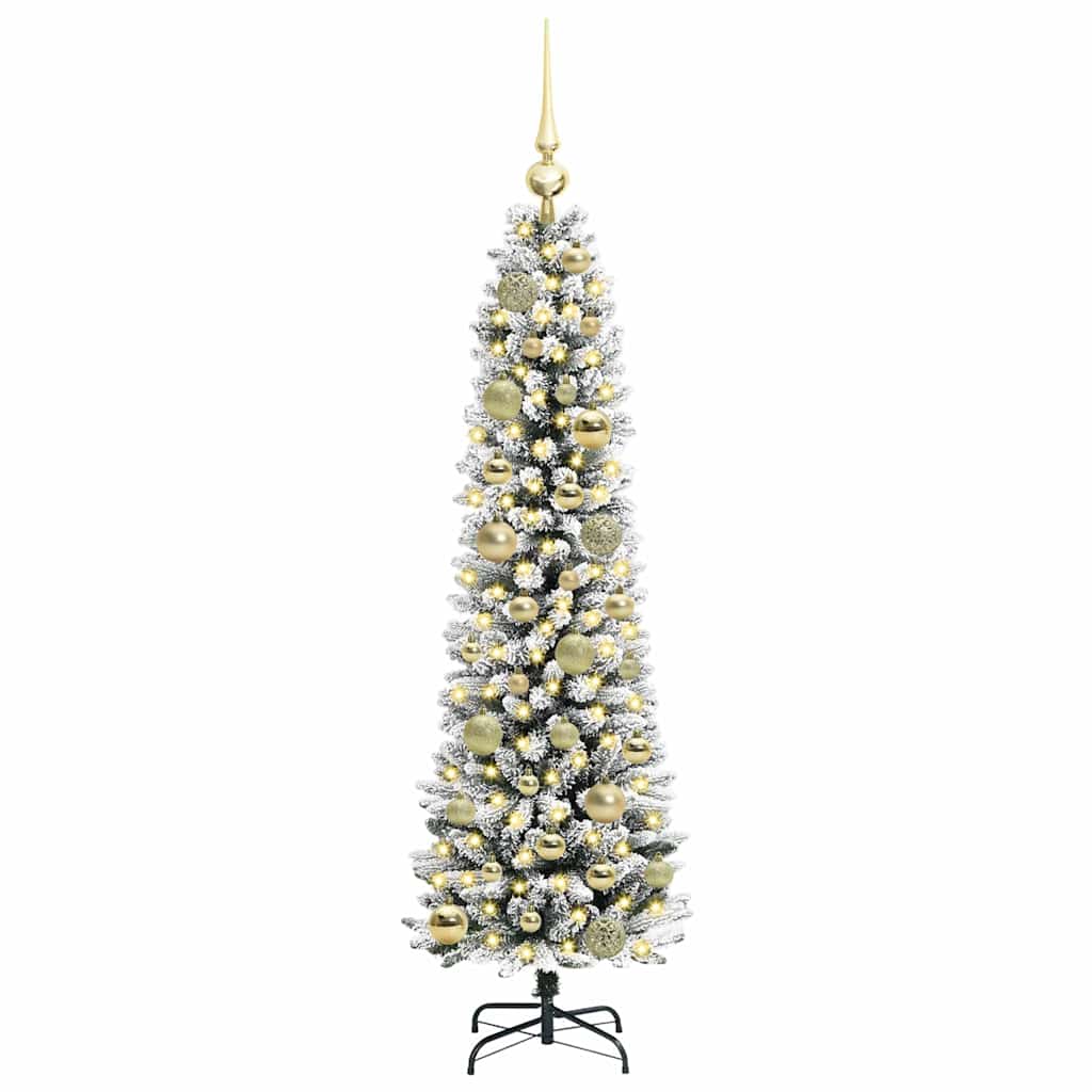 Kunstigt juletræ Hvid 120 cm PVC og metal og plast