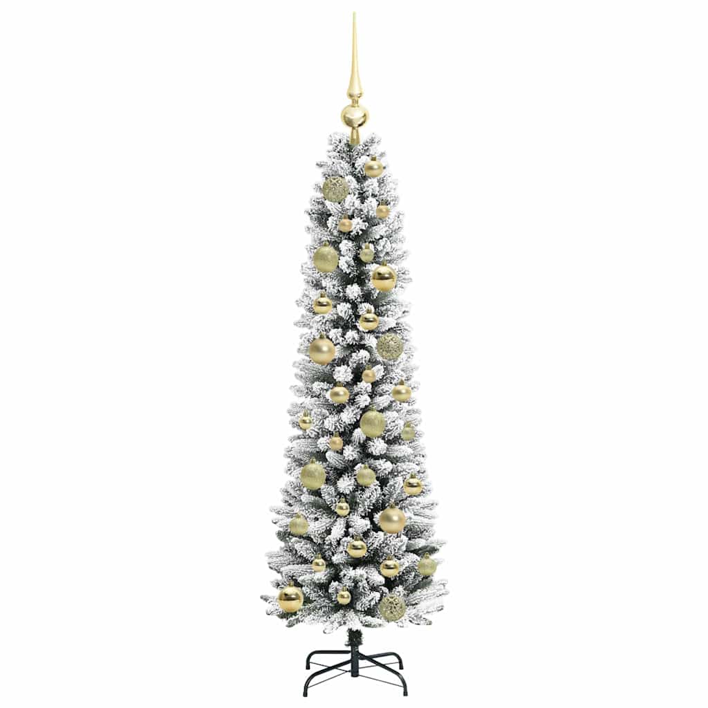 Kunstigt juletræ Hvid 120 cm PVC og metal og plast