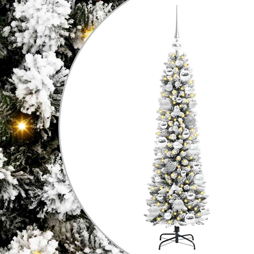 Kunstigt juletræ Hvid 120 cm PVC og metal og plast