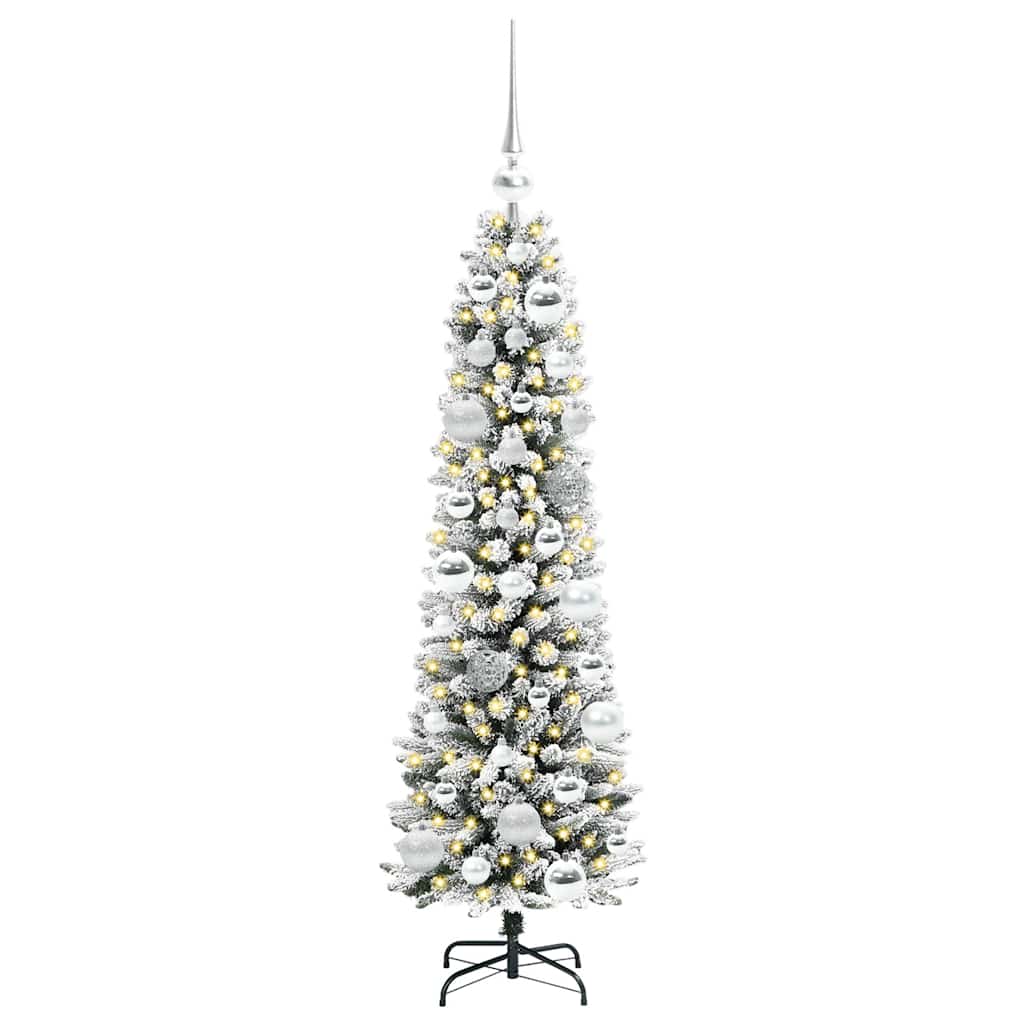 Kunstigt juletræ Hvid 120 cm PVC og metal og plast