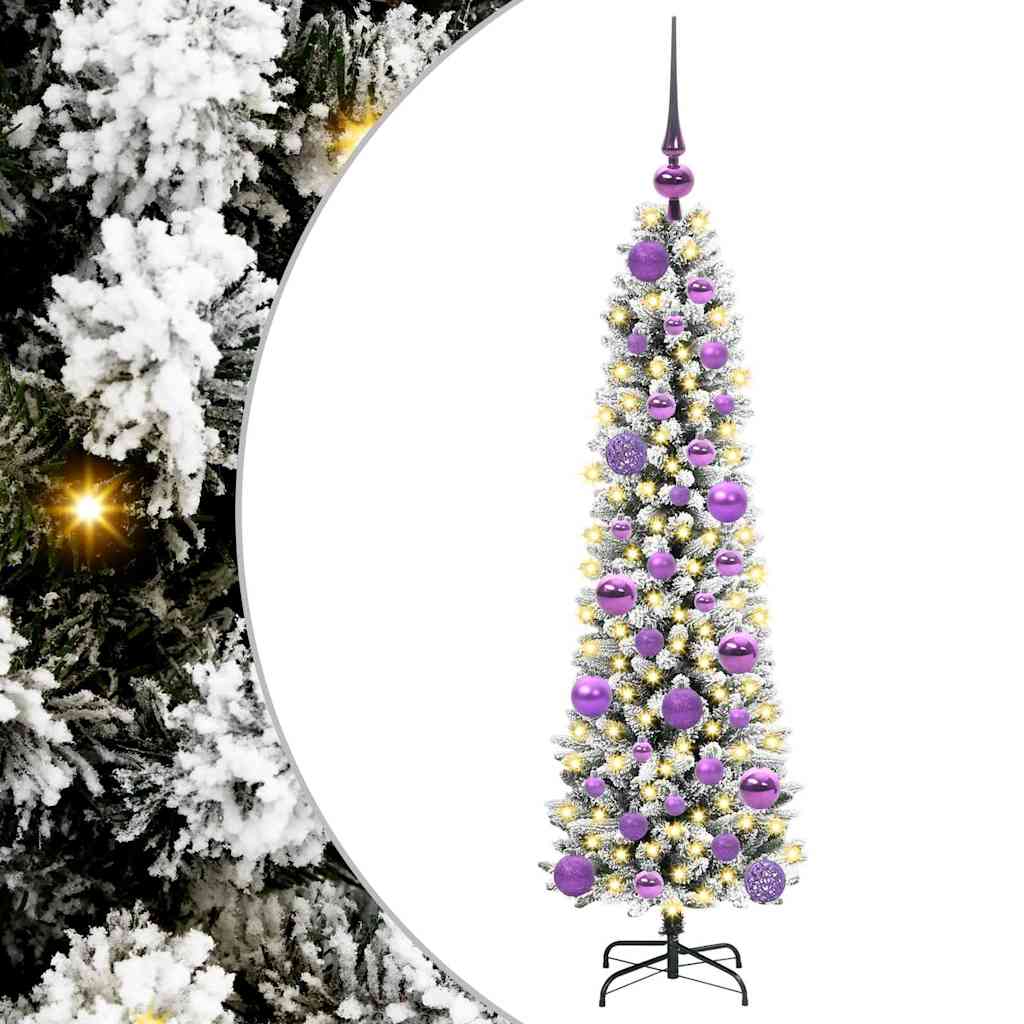 Kunstigt juletræ Hvid 120 cm PVC og metal og plast