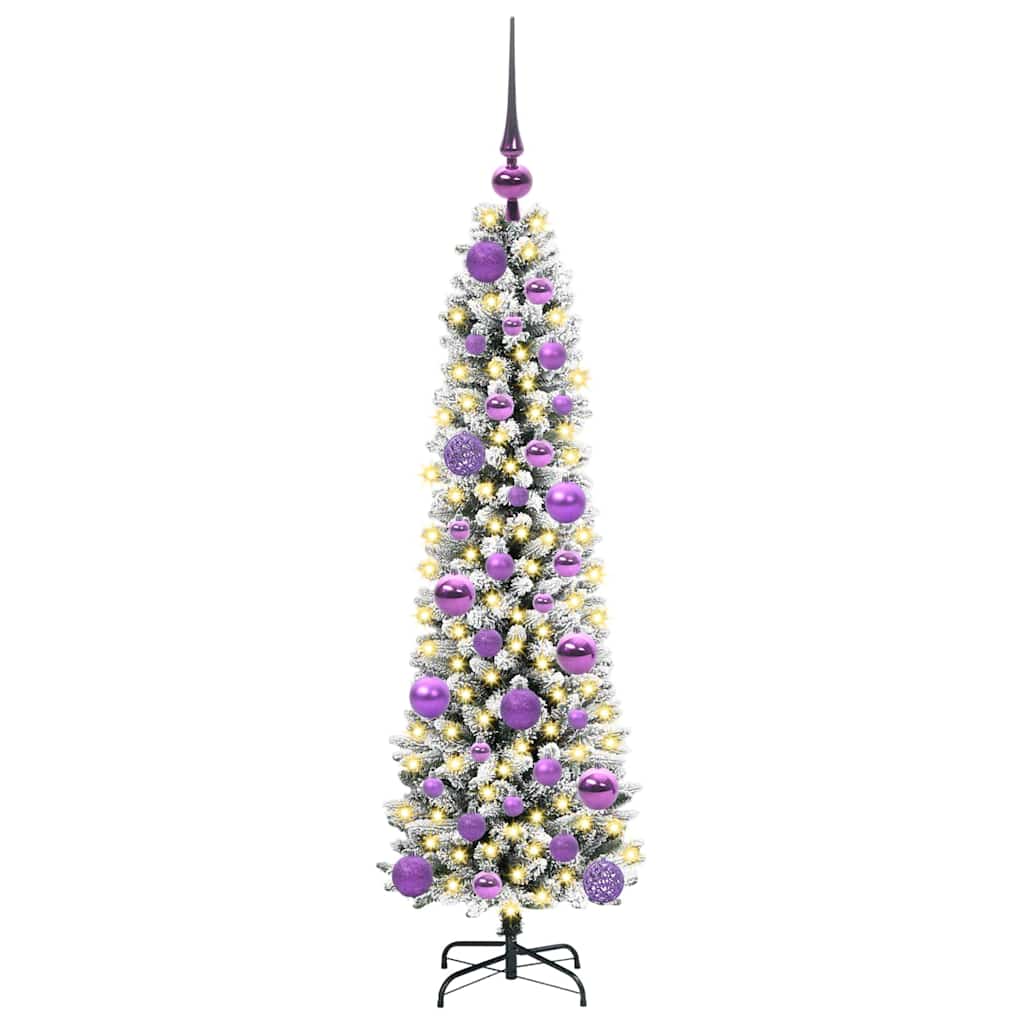 Kunstigt juletræ Hvid 120 cm PVC og metal og plast
