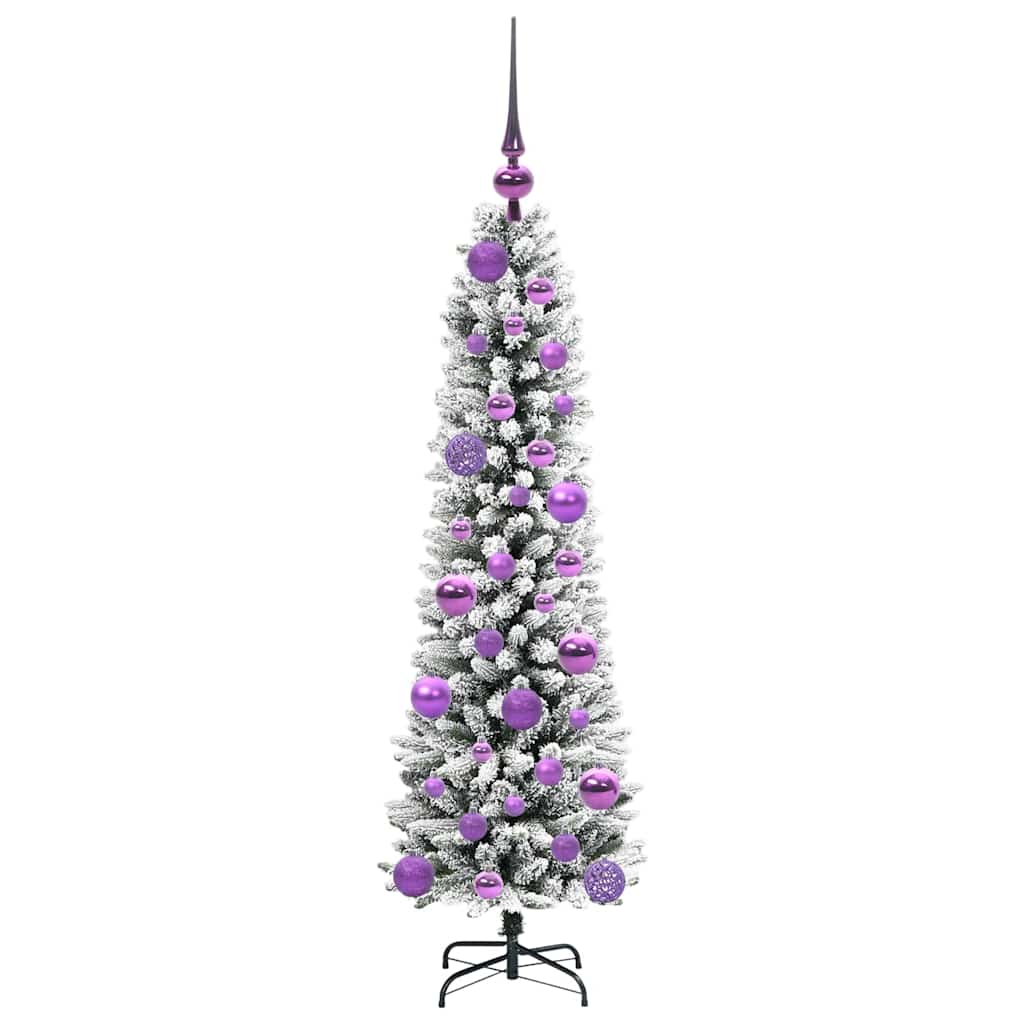 Kunstigt juletræ Hvid 120 cm PVC og metal og plast