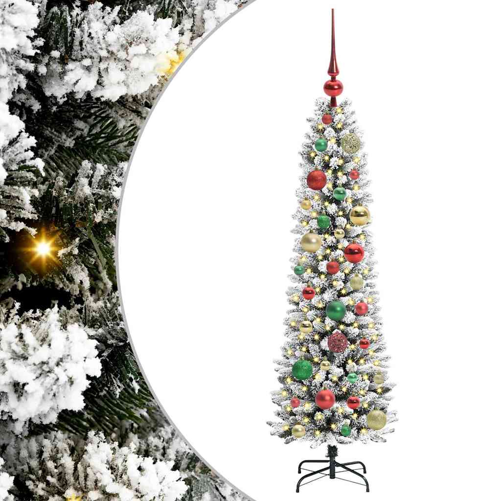 Kunstigt juletræ Hvid 120 cm PVC og metal og plast