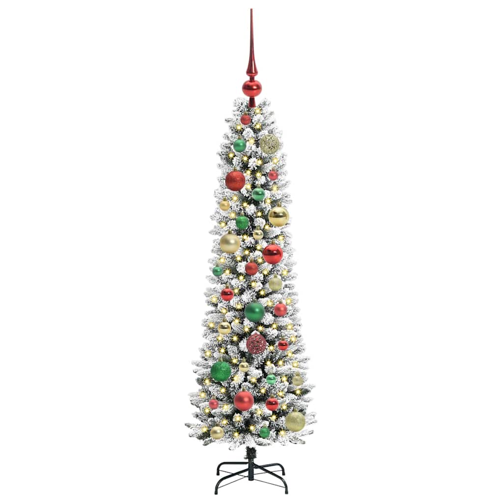 Kunstigt juletræ Hvid 120 cm PVC og metal og plast