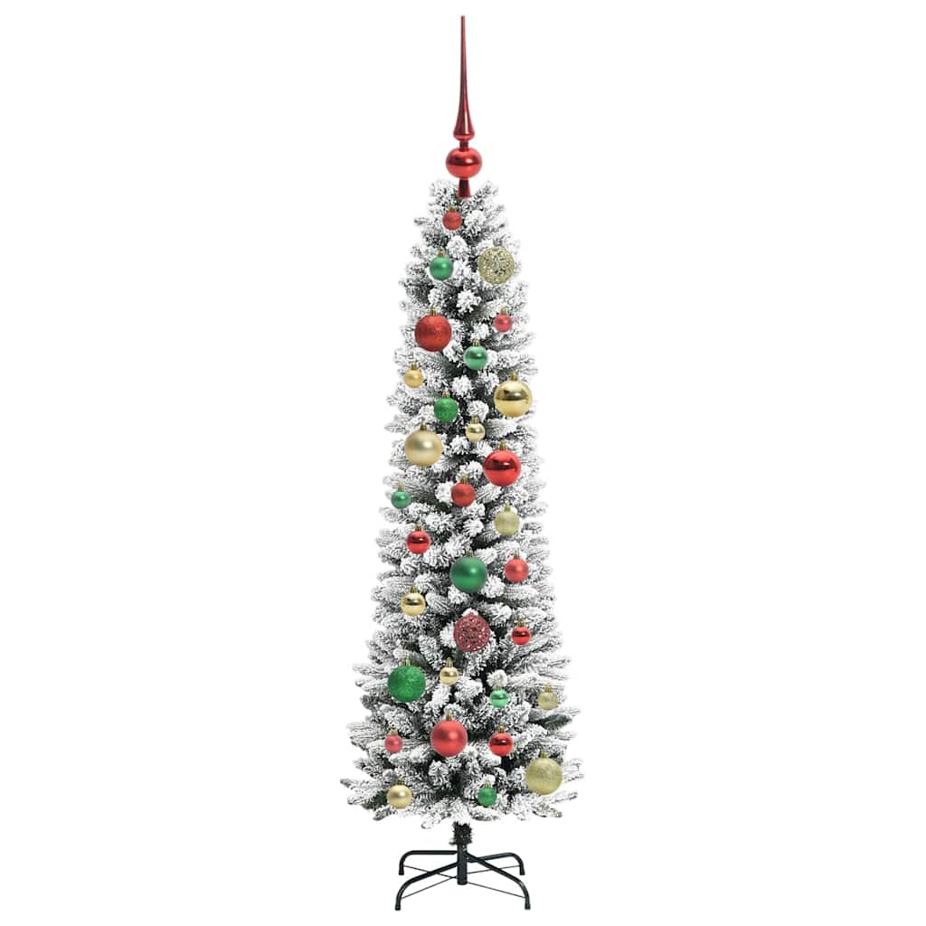 Kunstigt juletræ Hvid 120 cm PVC og metal og plast