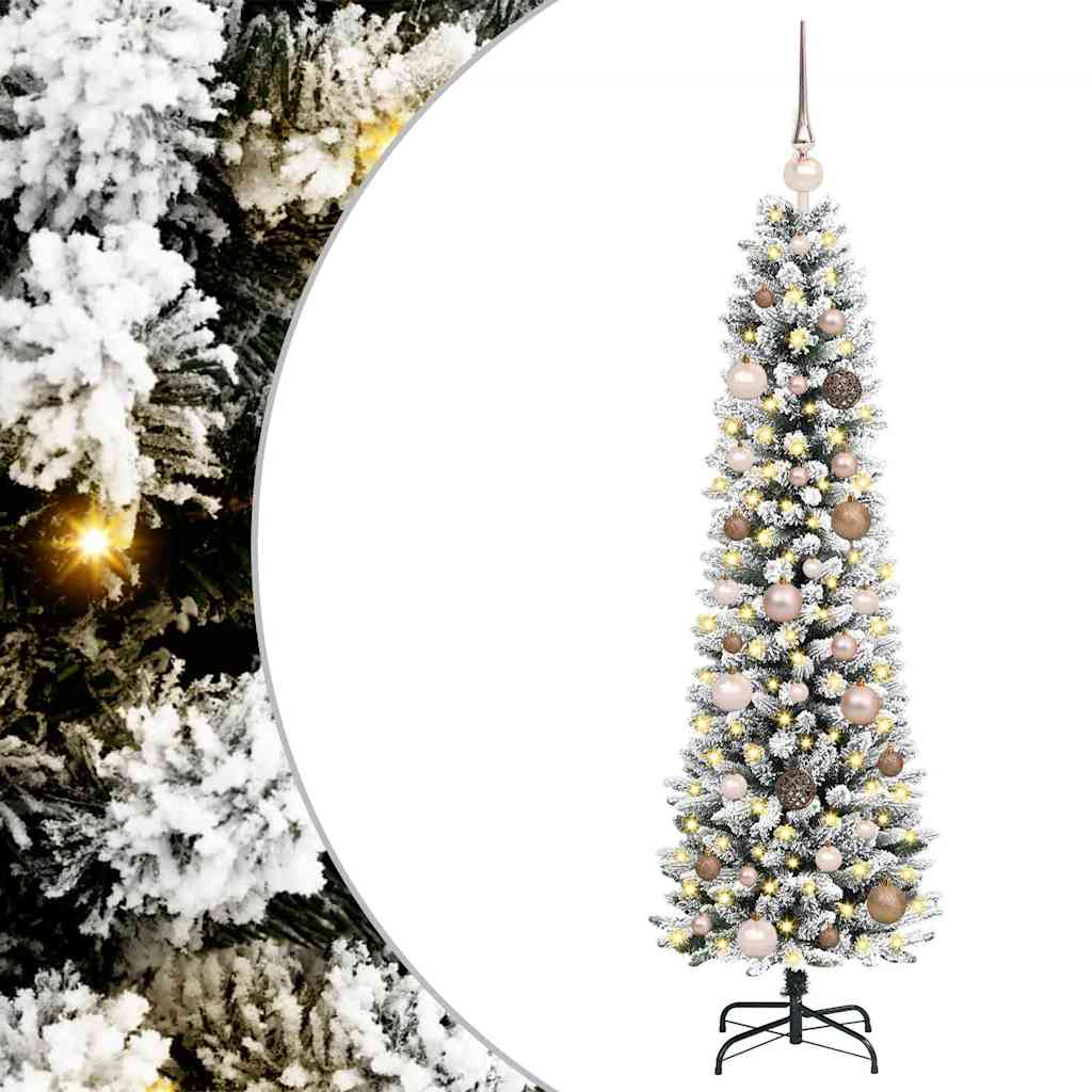 Kunstigt juletræ Hvid 150 cm PVC og metal og plast