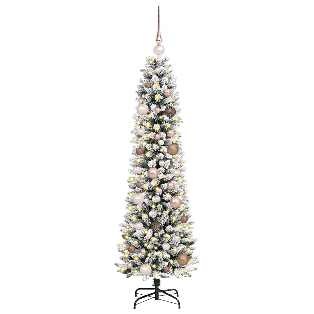 Kunstigt juletræ Hvid 150 cm PVC og metal og plast