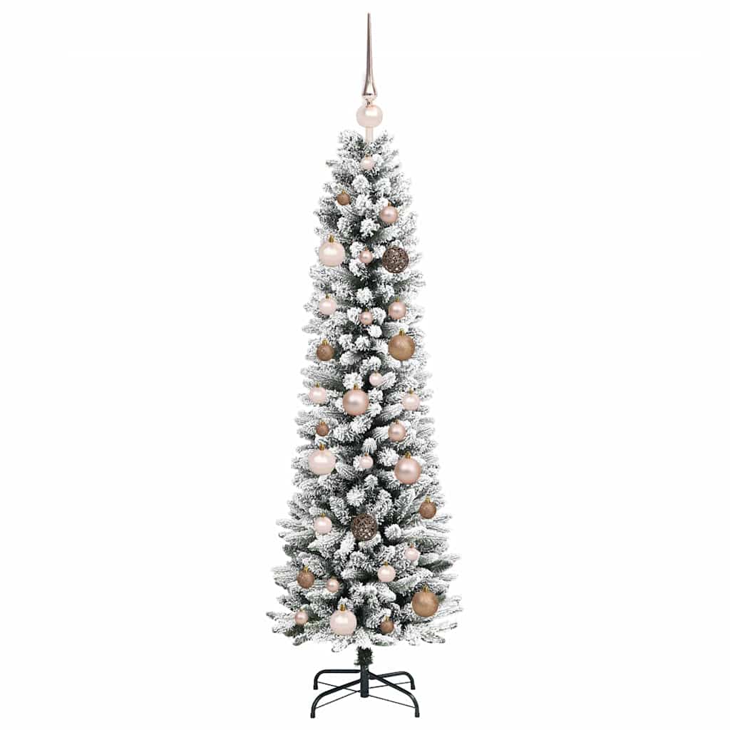 Kunstigt juletræ Hvid 150 cm PVC og metal og plast