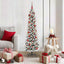 Kunstigt juletræ Hvid 150 cm PVC og metal og plast