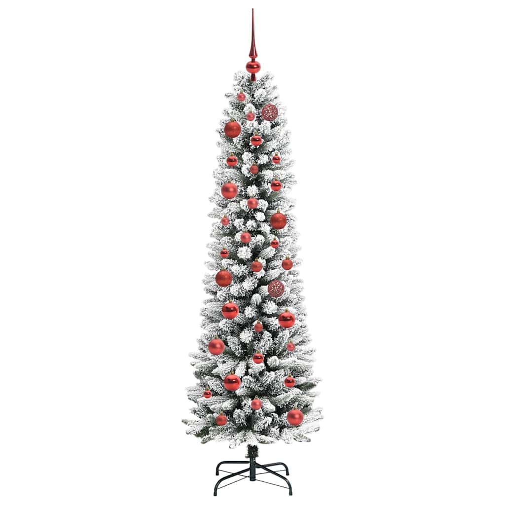 Kunstigt juletræ Hvid 150 cm PVC og metal og plast