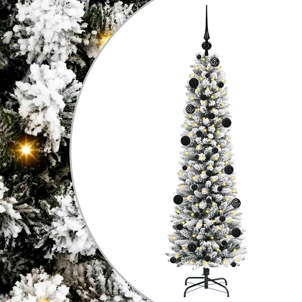Kunstigt juletræ Hvid 150 cm PVC og metal og plast