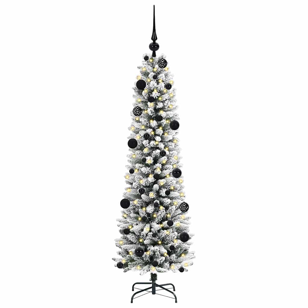 Kunstigt juletræ Hvid 150 cm PVC og metal og plast