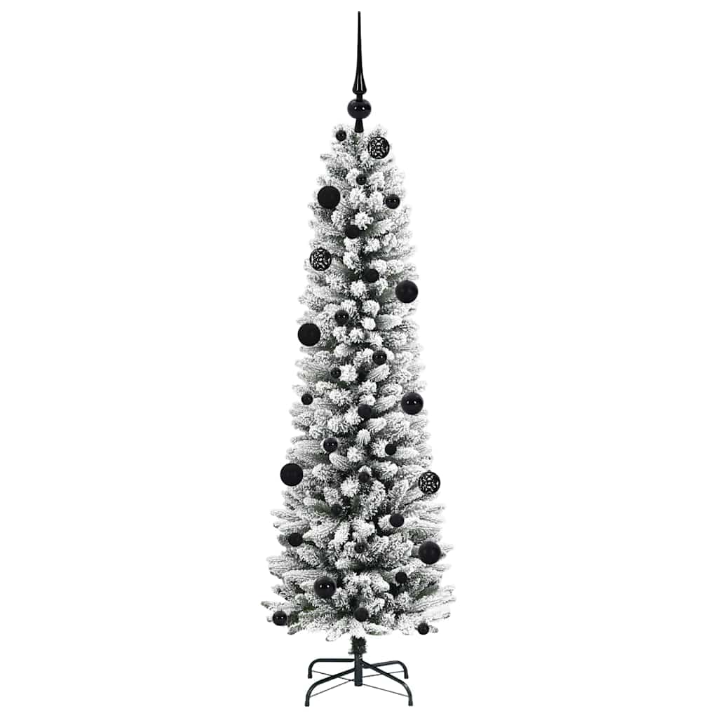 Kunstigt juletræ Hvid 150 cm PVC og metal og plast