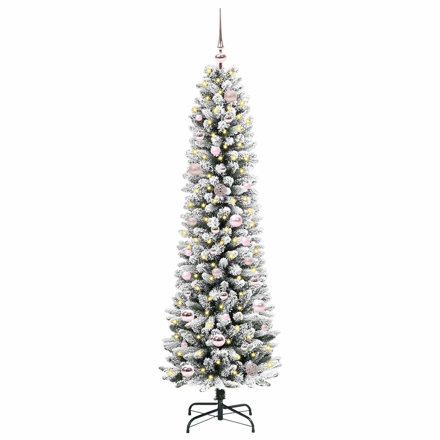 Kunstigt juletræ Hvid 150 cm PVC og metal og plast