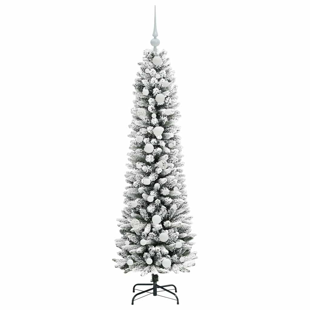 Kunstigt juletræ Hvid 150 cm PVC og metal og plast