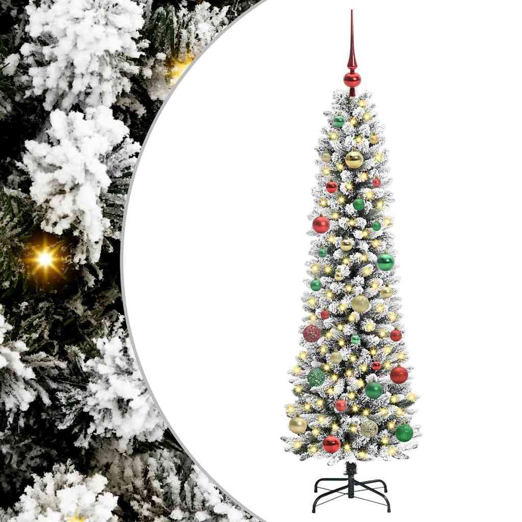 Kunstigt juletræ Hvid 150 cm PVC og metal og plast