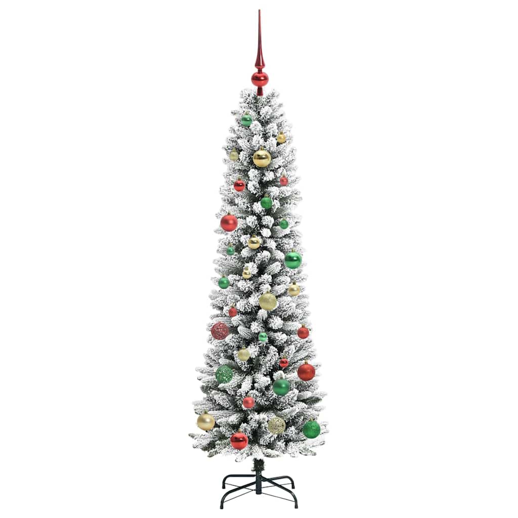 Kunstigt juletræ Hvid 150 cm PVC og metal og plast