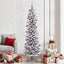 Kunstigt juletræ Hvid 210 cm PVC og metal og plast