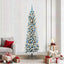 Kunstigt juletræ Hvid 210 cm PVC og metal og plast