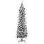 Kunstigt juletræ Hvid 240 cm PVC og metal og plast