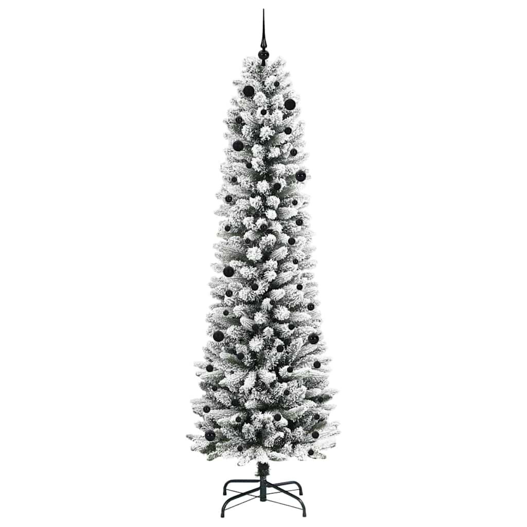 Kunstigt juletræ Hvid 240 cm PVC og metal og plast