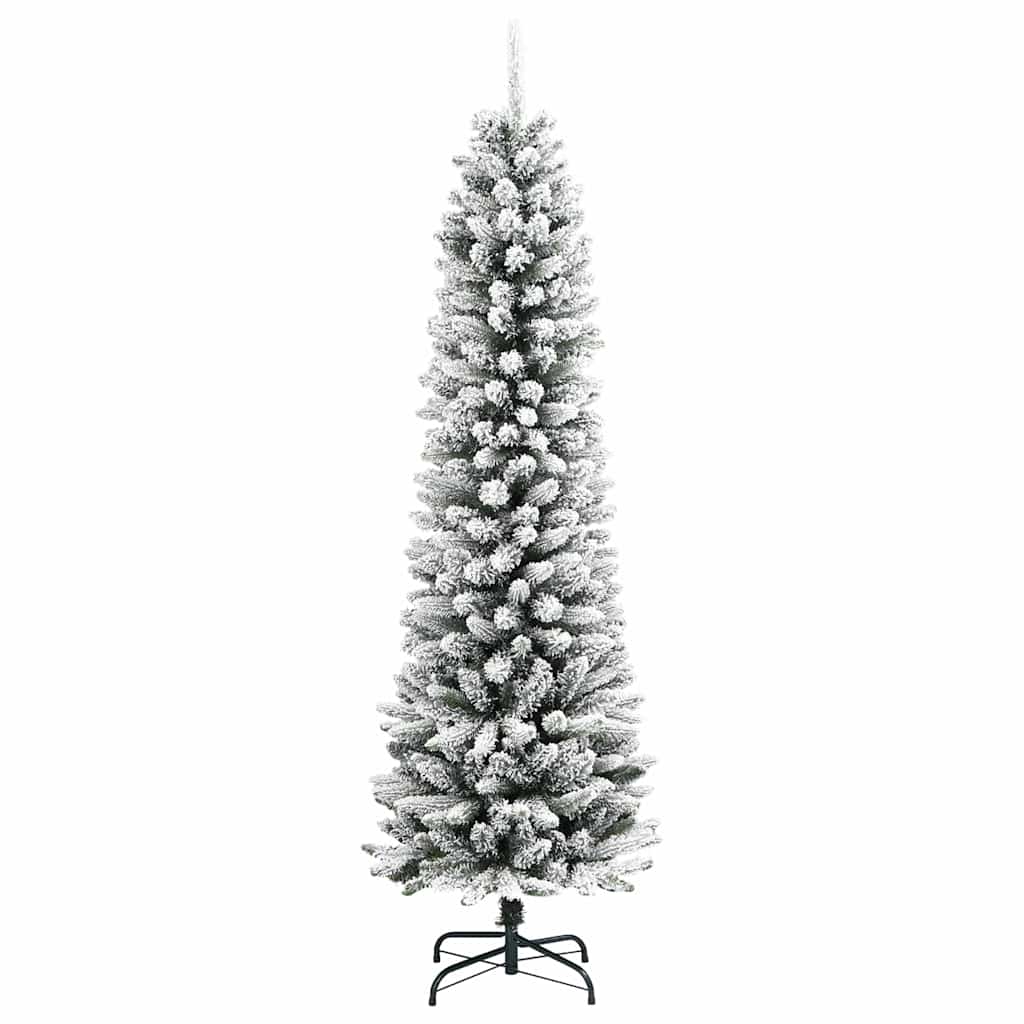 Kunstigt juletræ Hvid 240 cm PVC og metal og plast