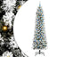 Kunstigt juletræ Hvid 240 cm PVC og metal og plast