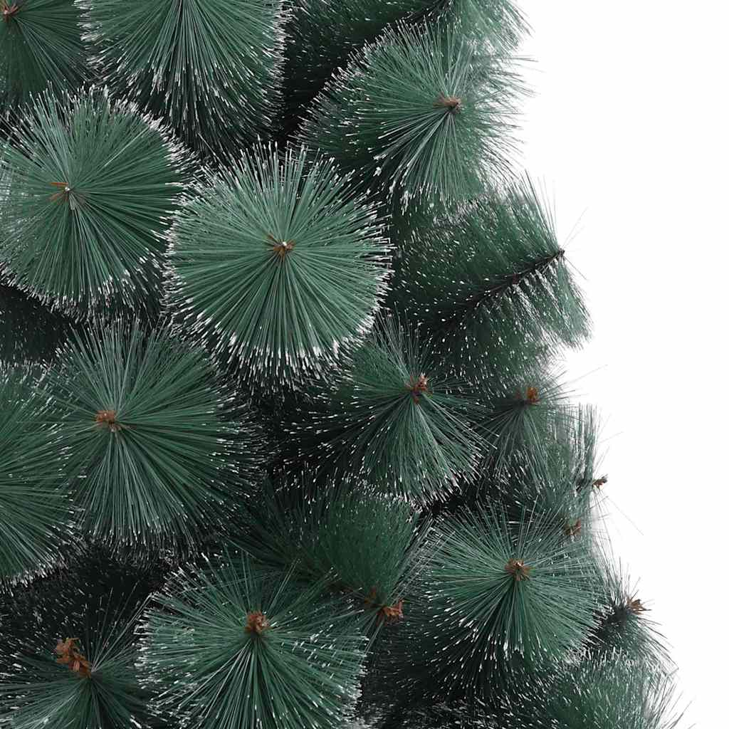 Kunstig forlyset juletræ med kuglesæt Grøn 150 cm PET