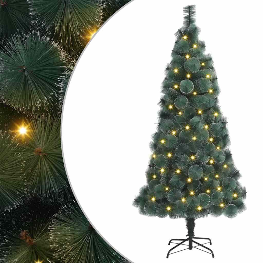 Kunstigt forudbelyst juletræ Grøn 180 cm PET