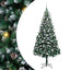 Kunstigt juletræ med stativ Grøn 210 cm PVC og Stål og Plastik