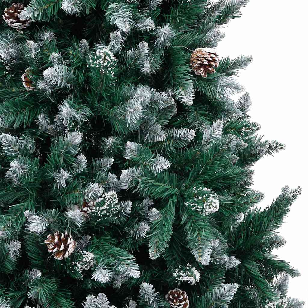 Kunstigt juletræ med stativ Grøn 240 cm PVC og Stål og Plastik