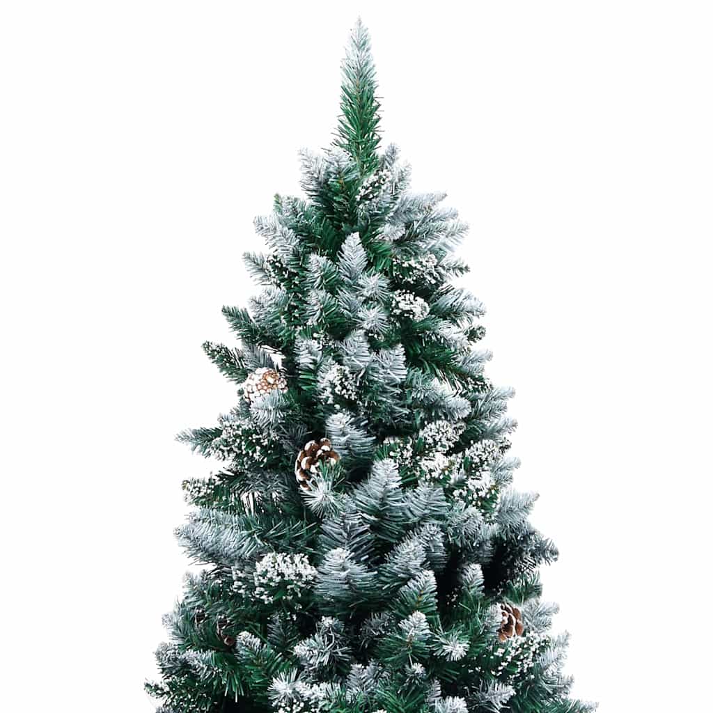 Kunstigt juletræ med stativ Grøn 240 cm PVC og Stål og Plastik