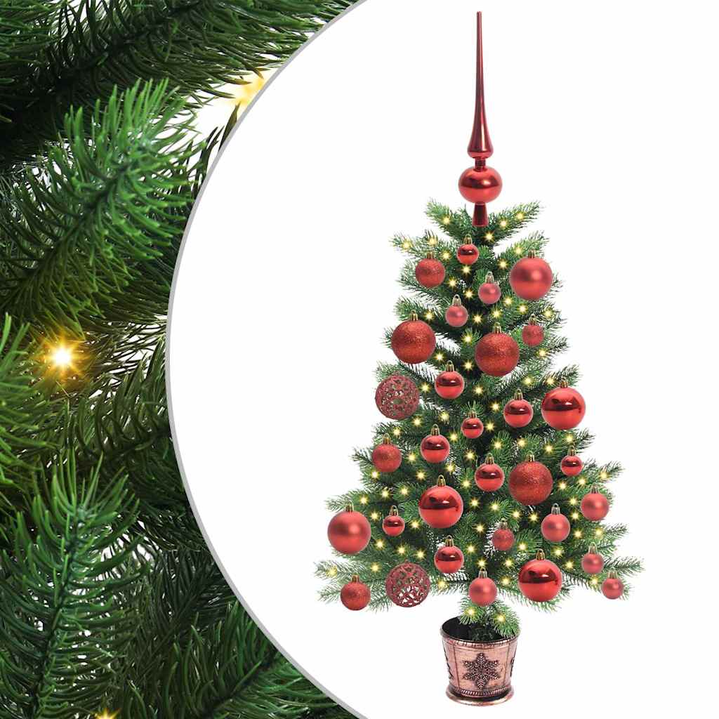 Juletræ med 150 LED'er med stativ Grøn 65 cm PE