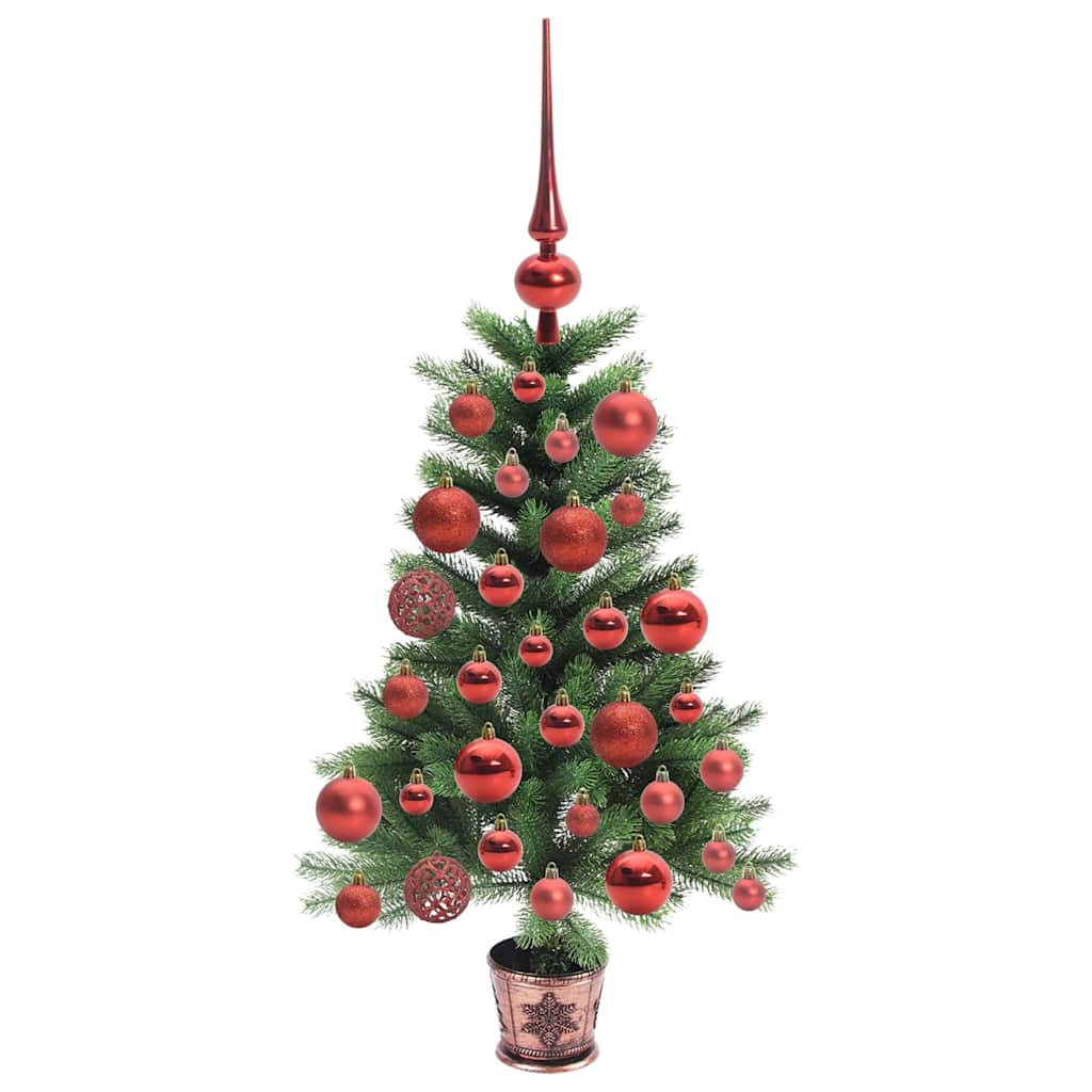 Juletræ med 150 LED'er med stativ Grøn 65 cm PE