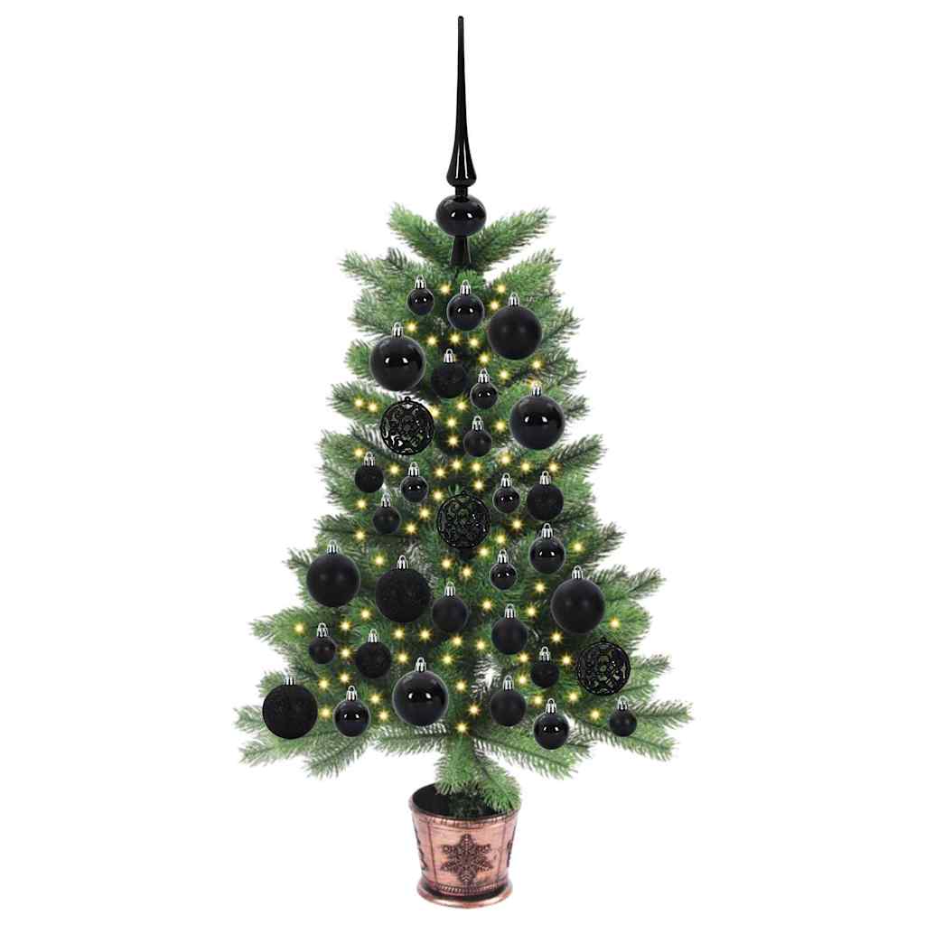 Juletræ med 150 LED'er med stativ Grøn 65 cm PE