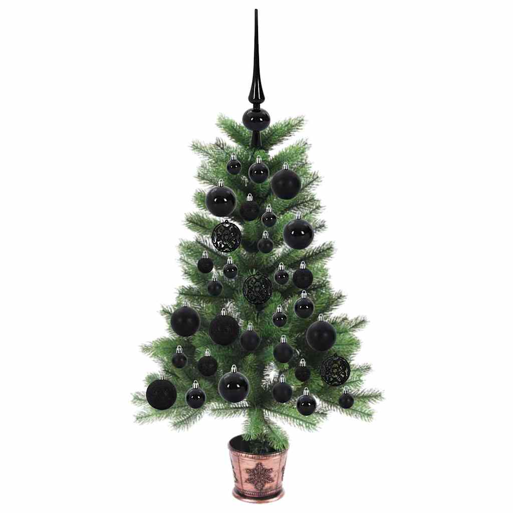 Juletræ med 150 LED'er med stativ Grøn 65 cm PE