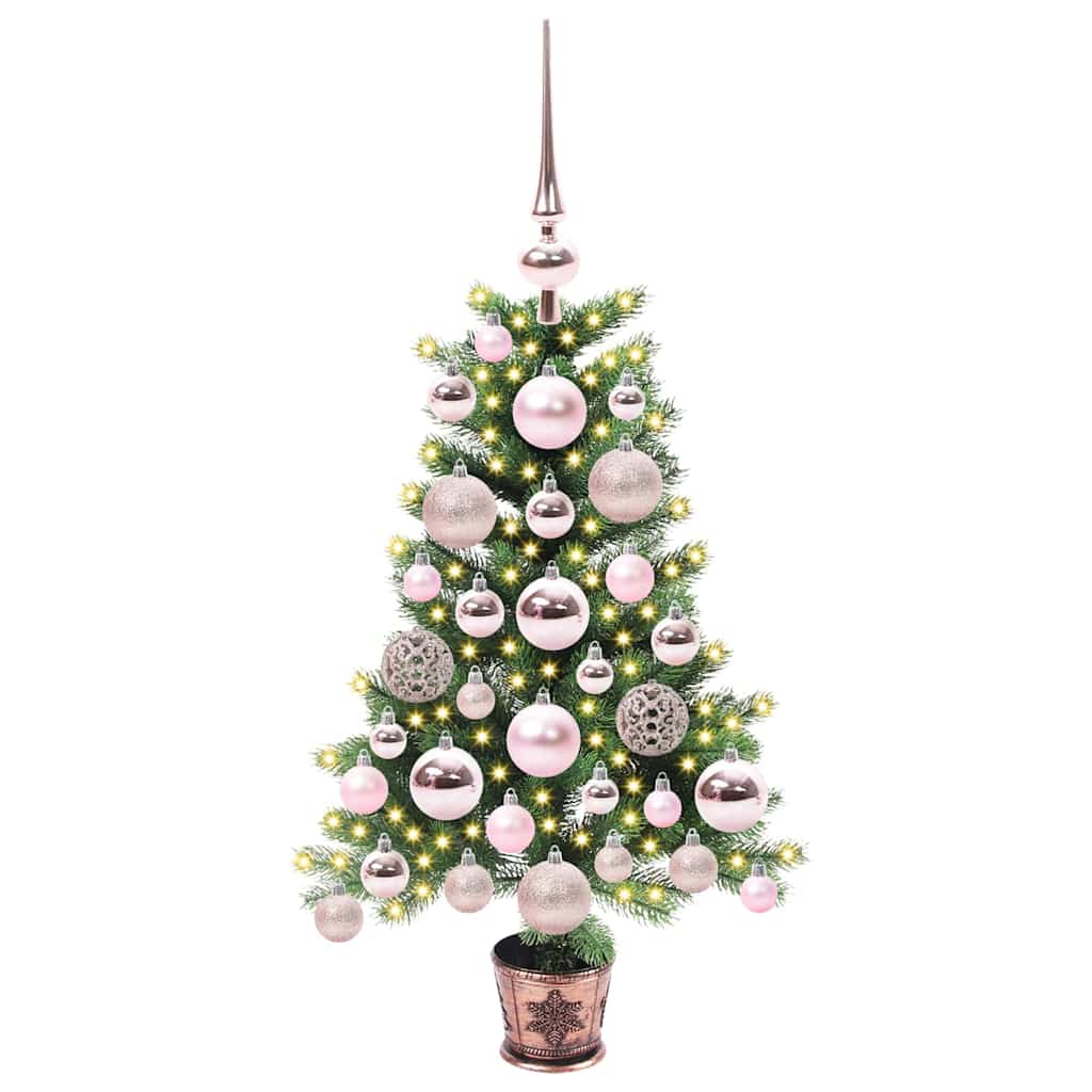 Juletræ med 150 LED'er med stativ Grøn 65 cm PE