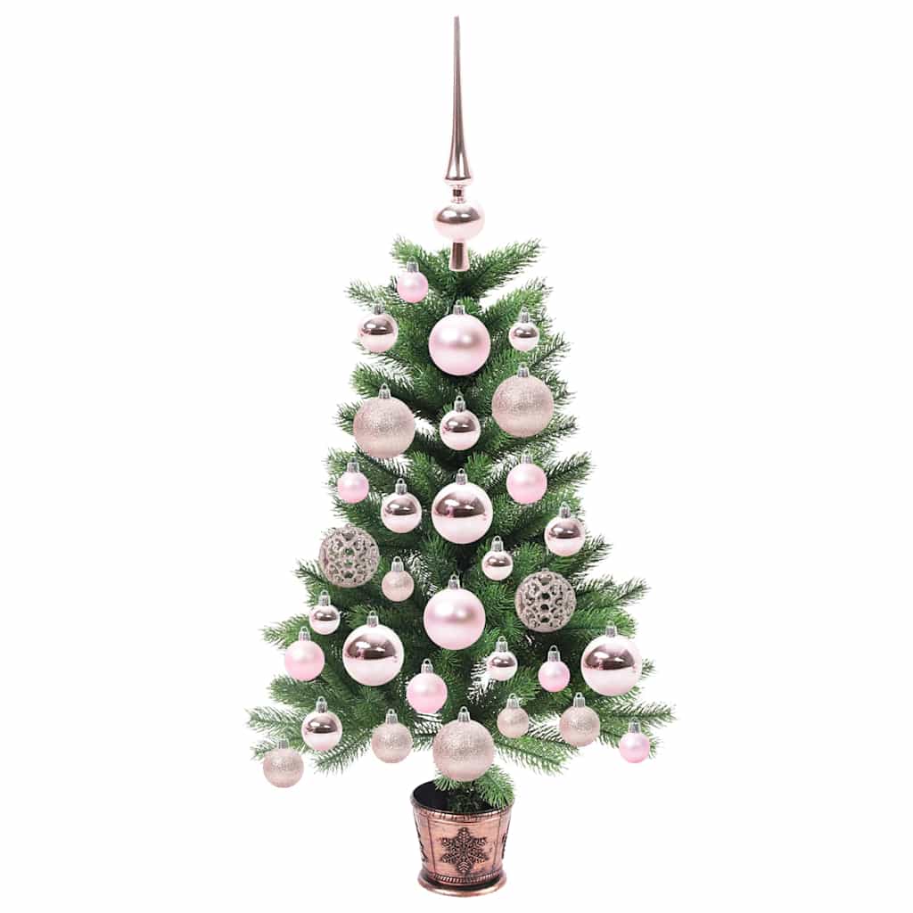 Juletræ med 150 LED'er med stativ Grøn 65 cm PE