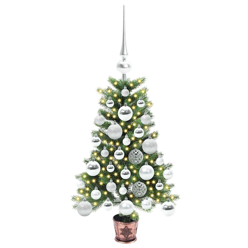 Juletræ med 150 LED'er med stativ Grøn 65 cm PE