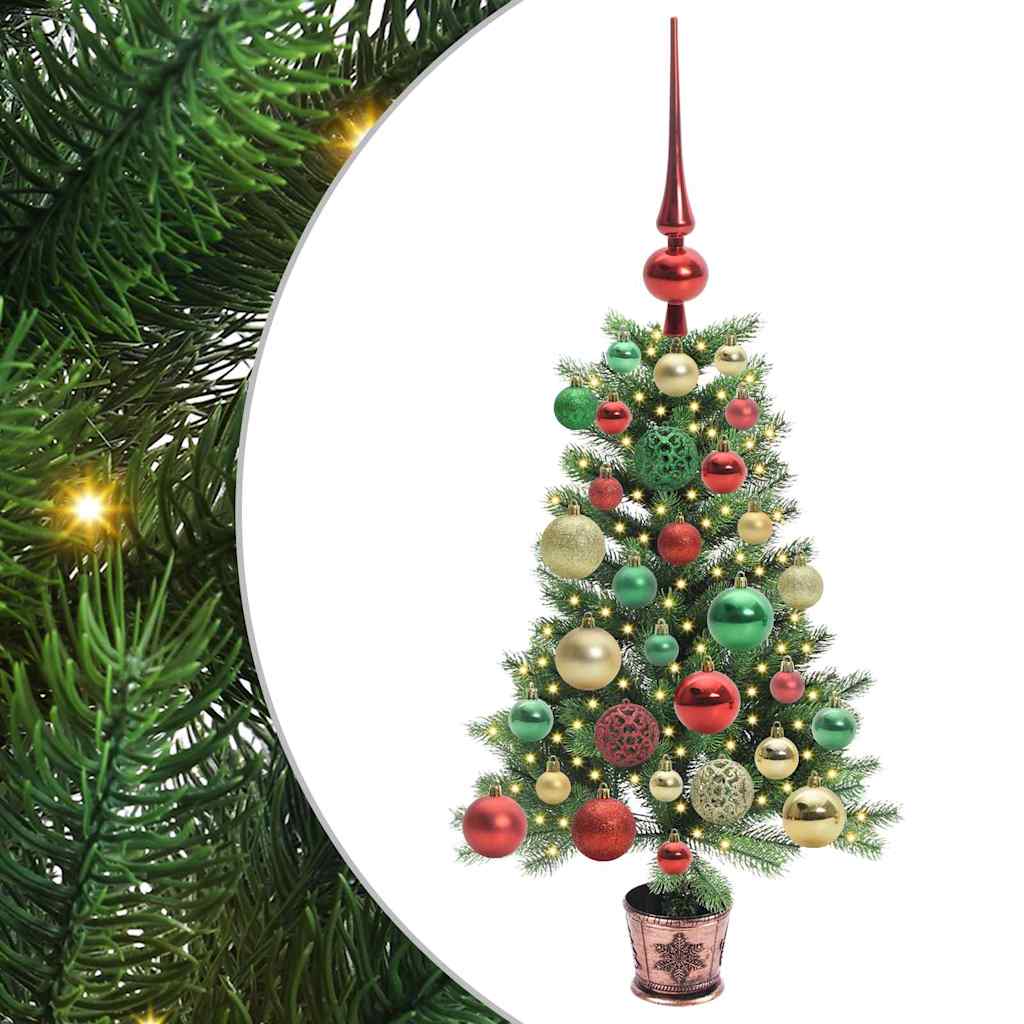 Juletræ med 150 LED'er med stativ Grøn 65 cm PE
