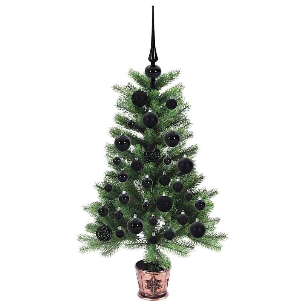 Juletræ med 150 LED'er med stativ Grøn 90 cm PE