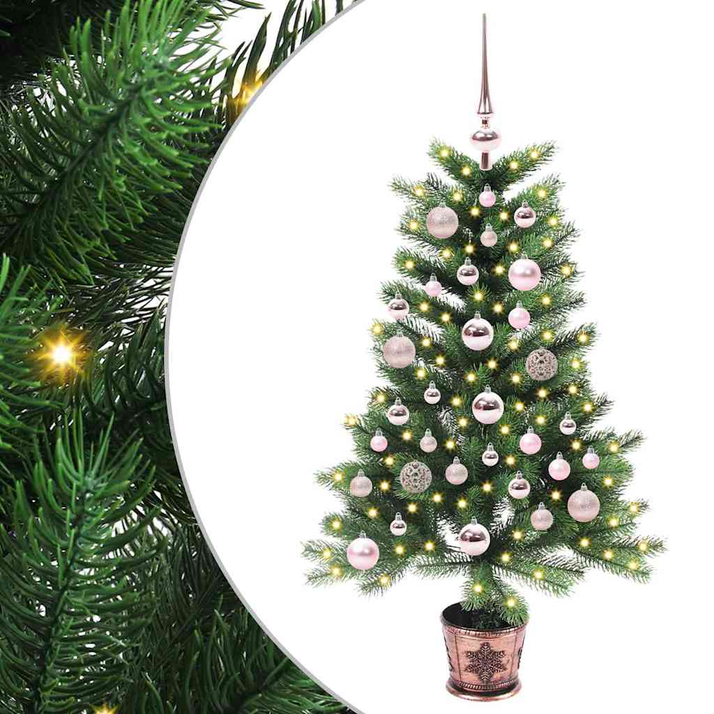 Juletræ med 150 LED'er med stativ Grøn 90 cm PE