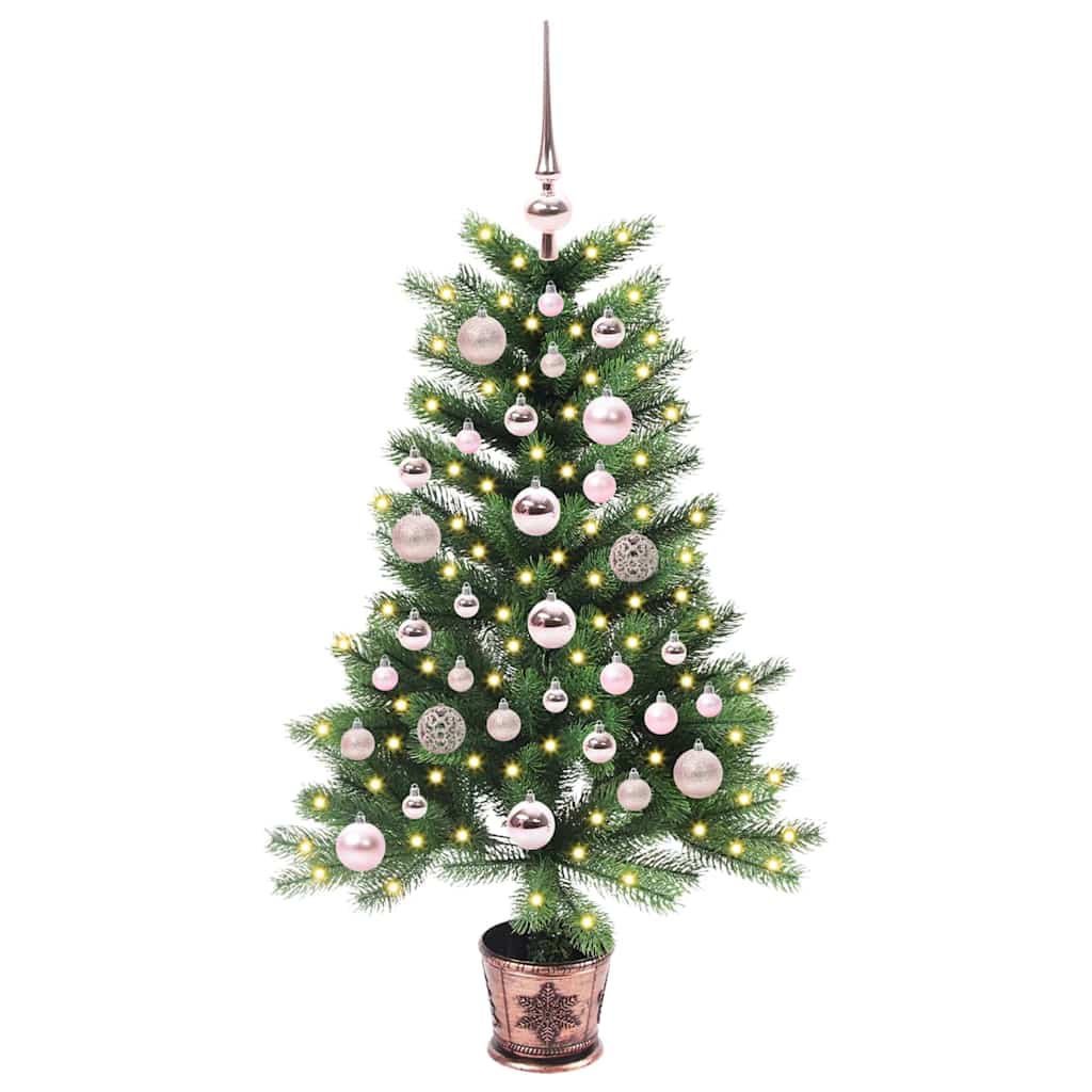 Juletræ med 150 LED'er med stativ Grøn 90 cm PE