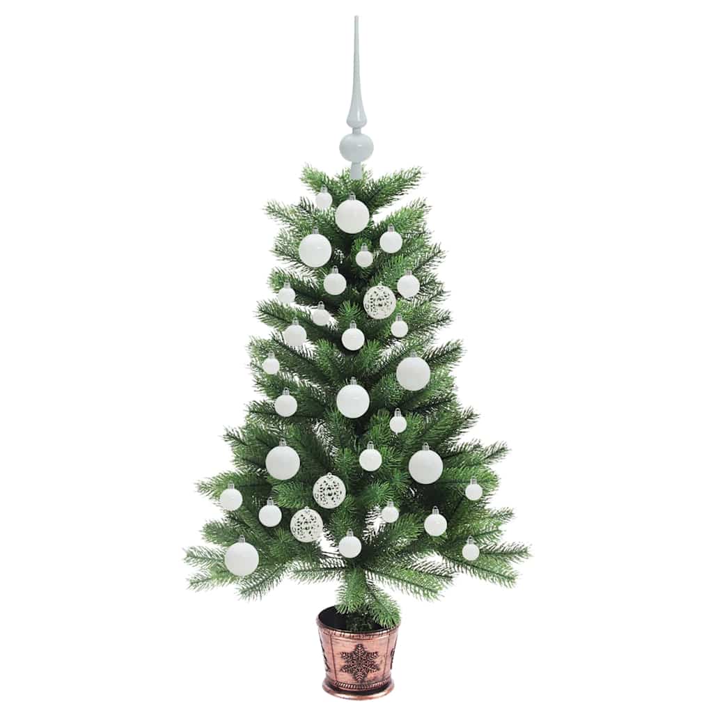 Juletræ med 150 LED'er med stativ Grøn 90 cm PE