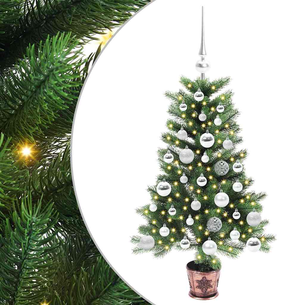 Juletræ med 150 LED'er med stativ Grøn 90 cm PE