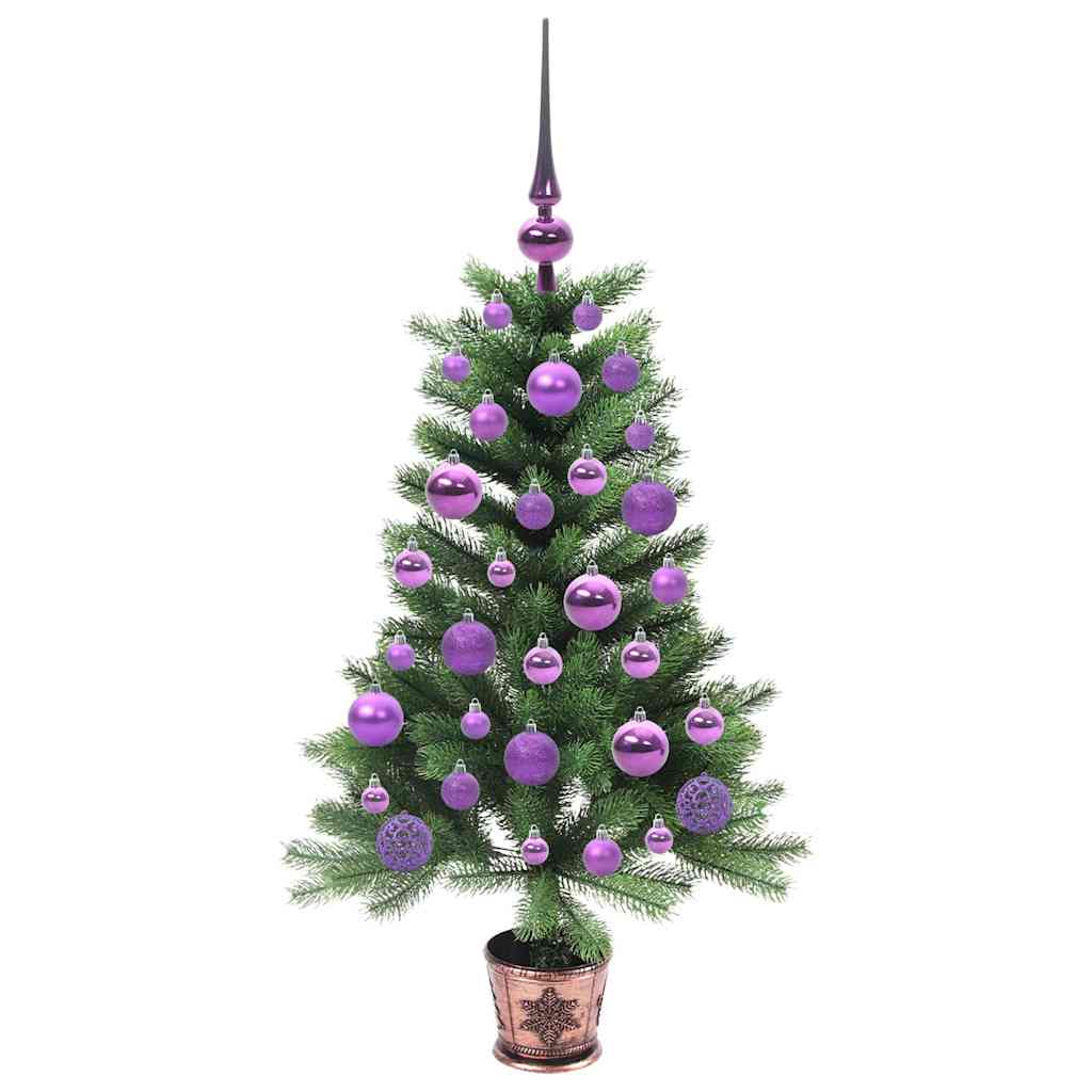 Juletræ med 150 LED'er med stativ Grøn 90 cm PE