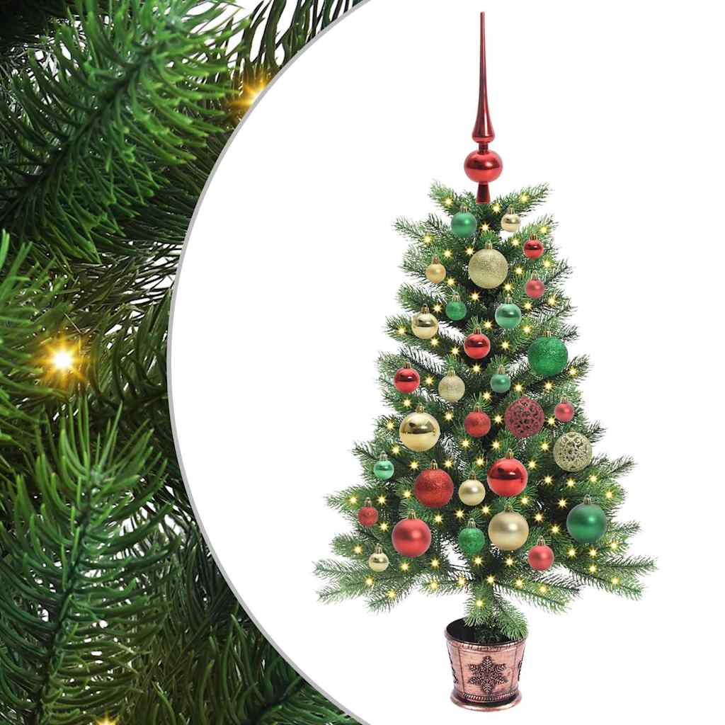 Juletræ med 150 LED'er med stativ Grøn 90 cm PE