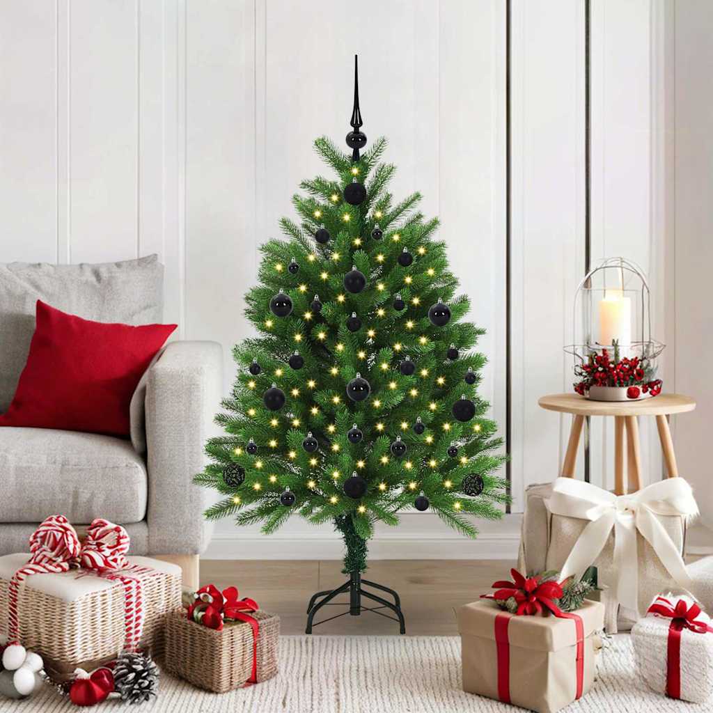 Juletræ med 150 LED'er med stativ Grøn 120 cm PE