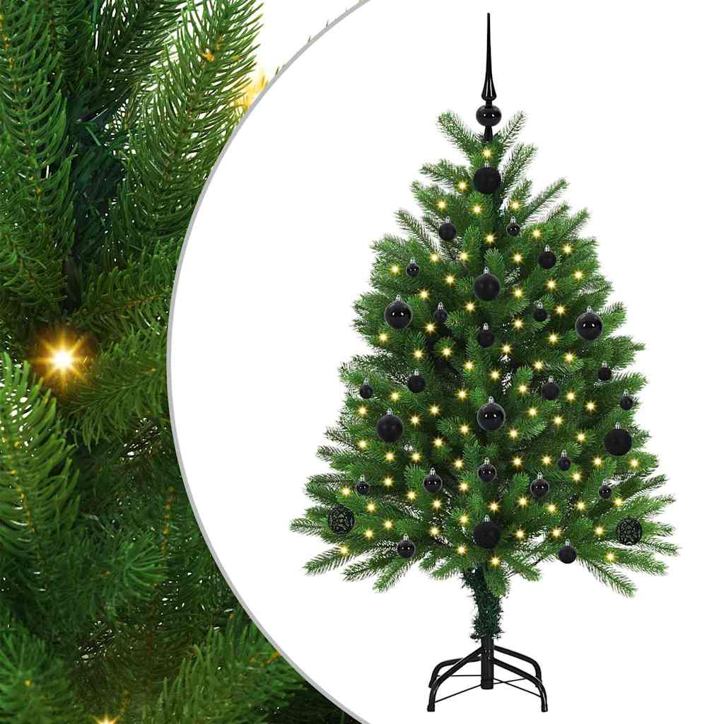 Juletræ med 150 LED'er med stativ Grøn 120 cm PE